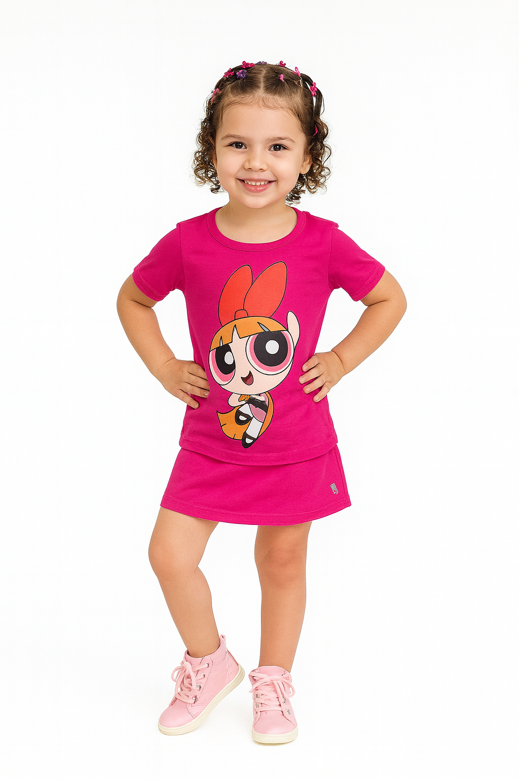 Conjunto Florzinha – Camiseta + Short/Saia