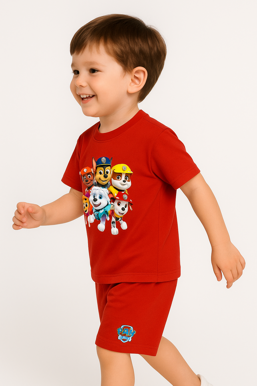Conjunto Patrulha Canina Vermelha – Camiseta + Short - Imagem 2