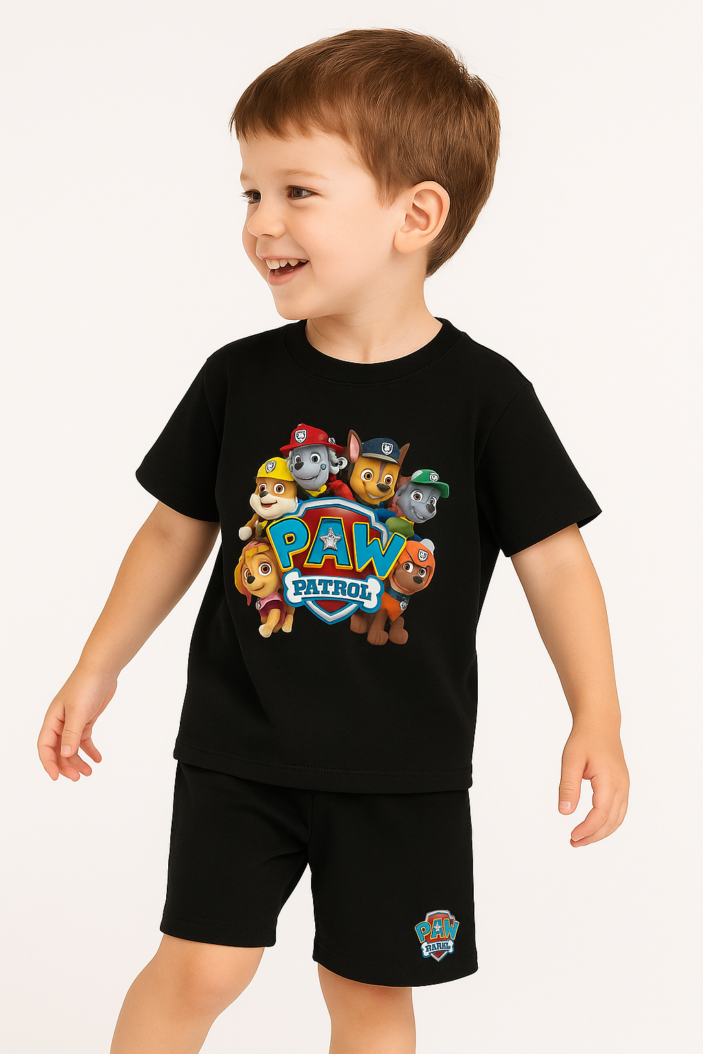 Conjunto Patrulha Canina Preto – Camiseta + Short - Imagem 2