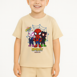 Conjunto Spidey Bege – Camiseta + Short