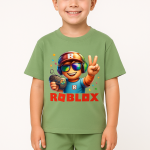Conjunto ROBLOX verde – Camiseta + Short