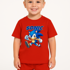 Conjunto SÔNIC Vermelho – Camiseta + Short