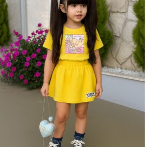 Conjunto Bobbie Goods Amarelo  – Camiseta + Short/Saia