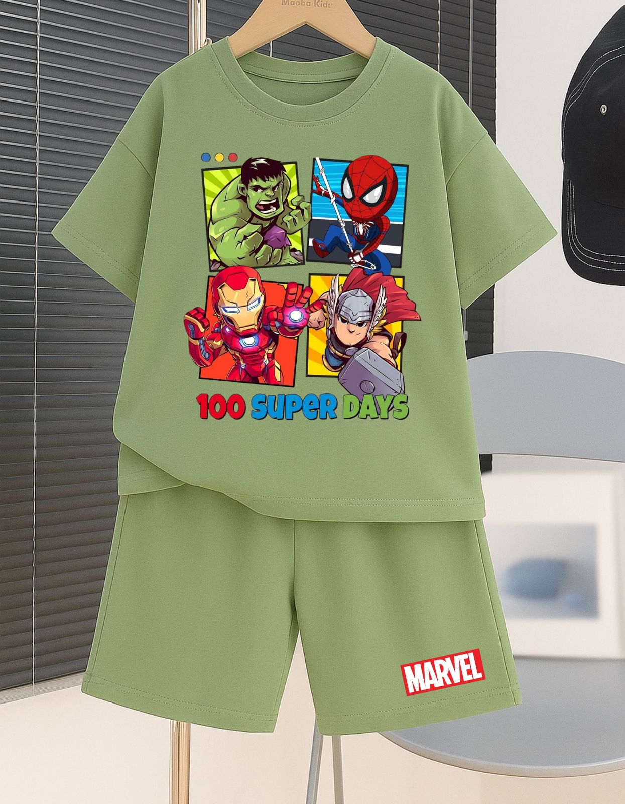 Conjunto Super Heróis Mavel Verde – Camiseta + Short - Imagem 2