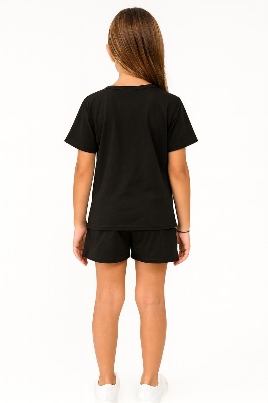 Conjunto Labubu Preto – Camiseta + Short/Saia - Imagem 2