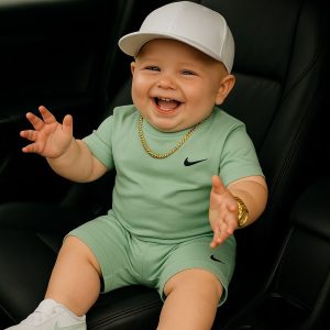 Conjunto Infantil verde Nike – para Meninos